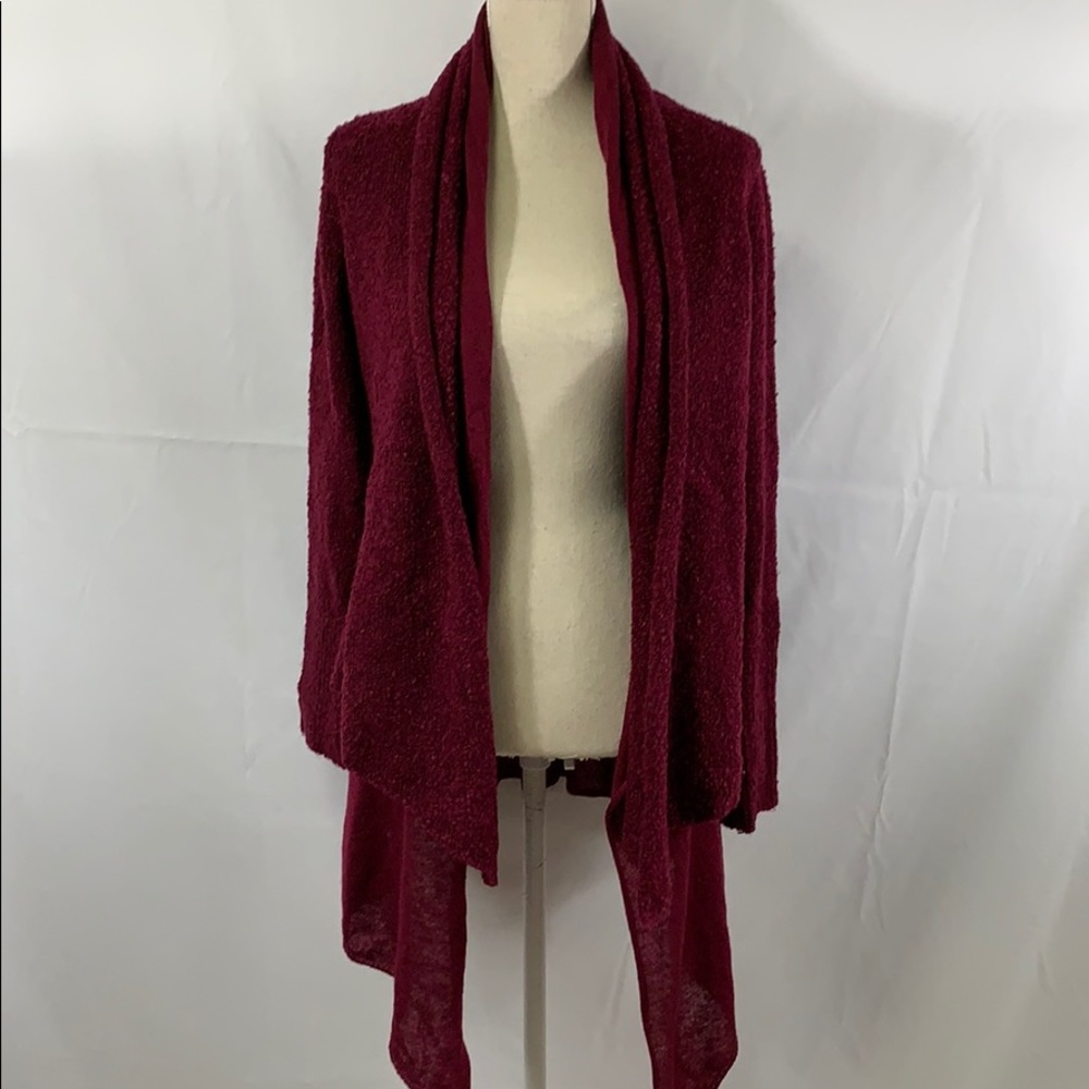 Christina Ehrlich bordeaux layered sweater